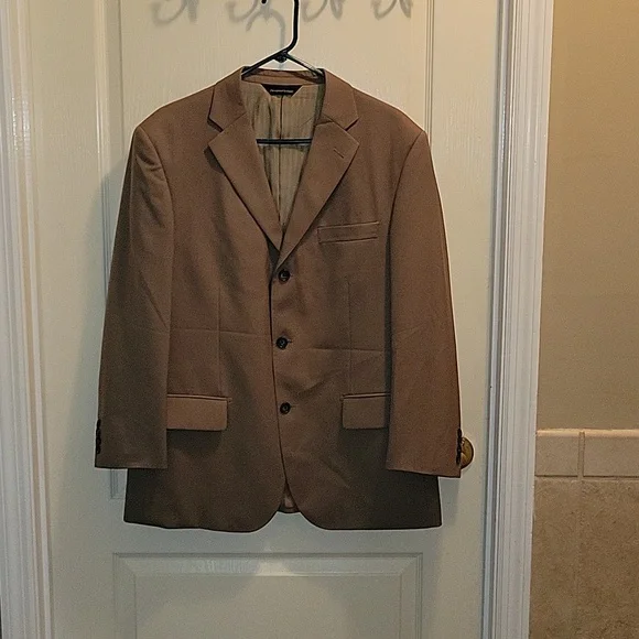 FIRADO taupe blazer 100% Merino wool Designed in Rome Italy Hand Tailored …